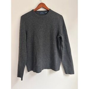 Polo Ralph Lauren Men's Dark Grey Lambswool Crewneck Sweater S